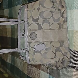 Coach Park Signature Handbag F19190 lilac/ purple